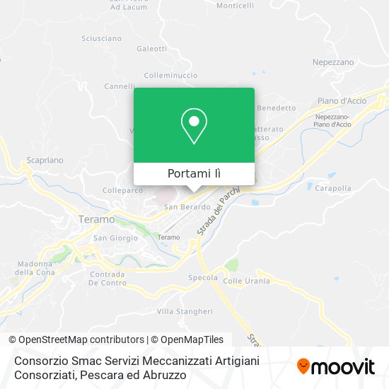 Mappa Consorzio Smac Servizi Meccanizzati Artigiani Consorziati