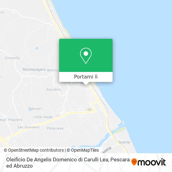 Mappa Oleificio De Angelis Domenico di Carulli Lea