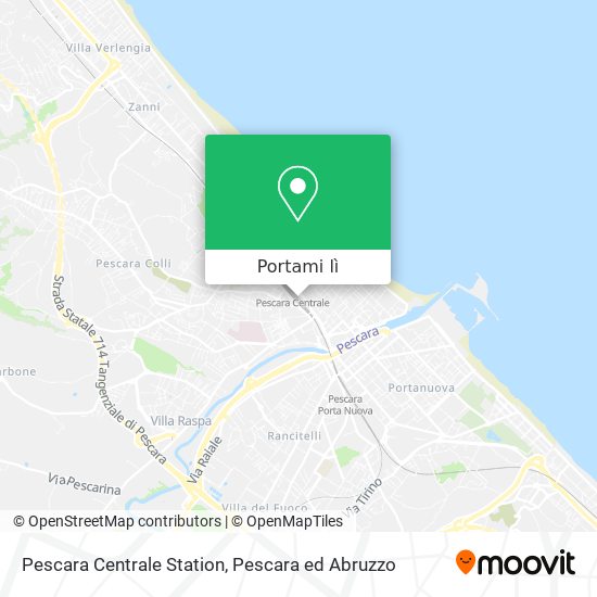 Mappa Pescara Centrale Station