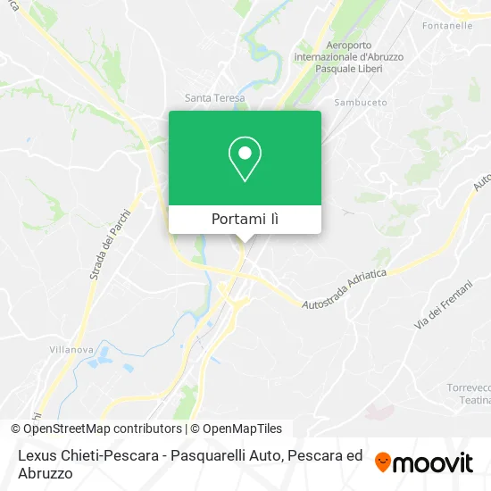Mappa Lexus Chieti-Pescara - Pasquarelli Auto