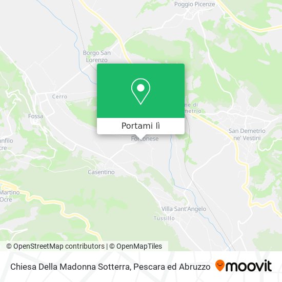 Mappa Chiesa Della Madonna Sotterra