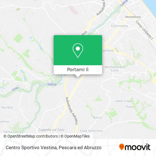 Mappa Centro Sportivo Vestina