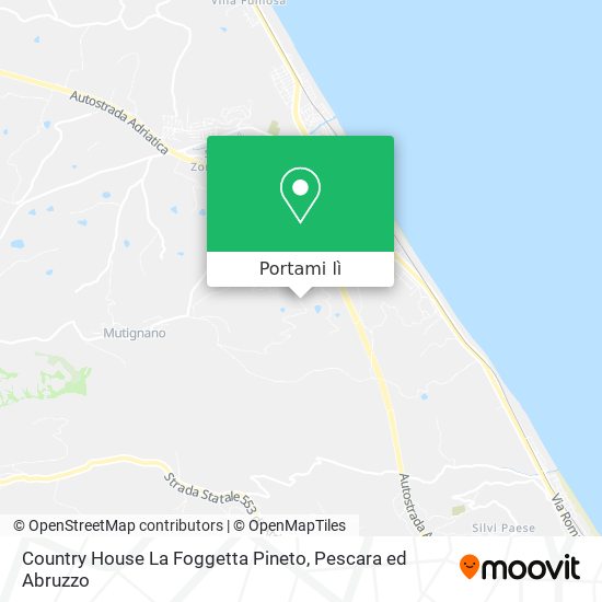 Mappa Country House La Foggetta Pineto
