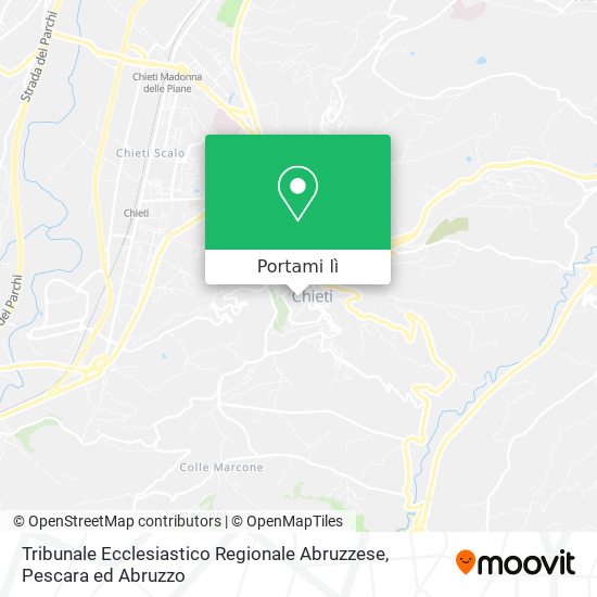 Mappa Tribunale Ecclesiastico Regionale Abruzzese