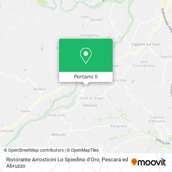 Mappa Ristorante Arrosticini Lo Spiedino d'Oro