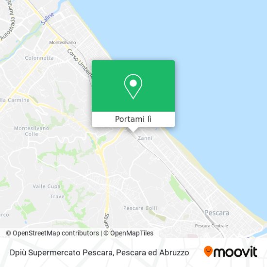 Mappa Dpiù Supermercato Pescara