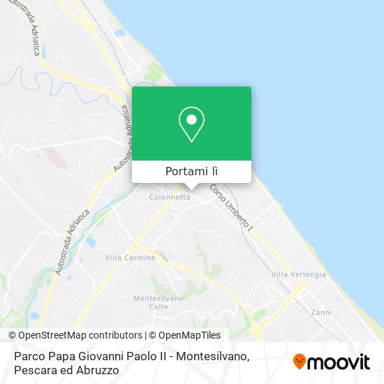 Mappa Parco Papa Giovanni Paolo II - Montesilvano