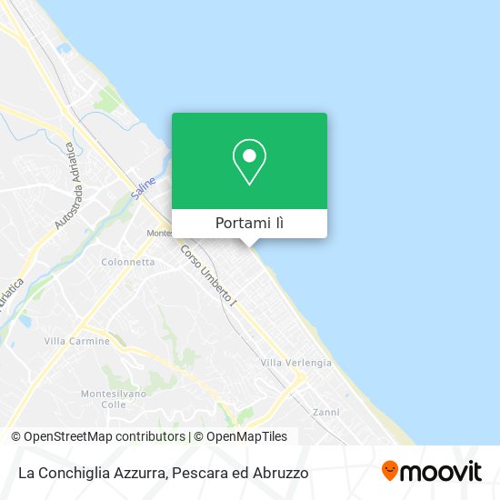 Mappa La Conchiglia Azzurra
