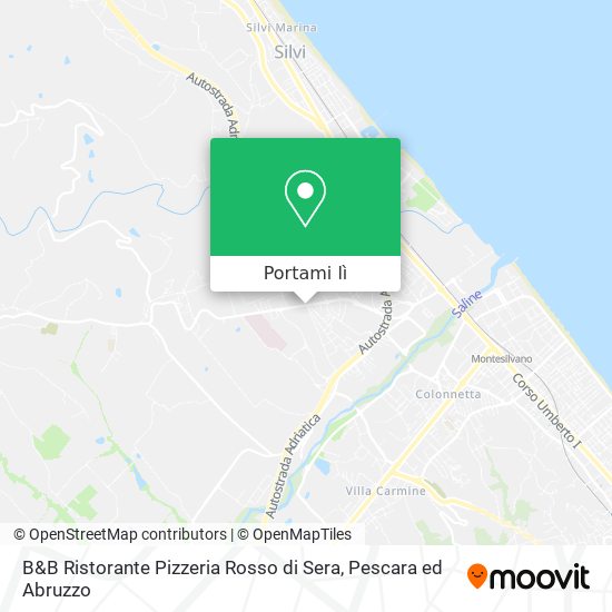 Mappa B&B Ristorante Pizzeria Rosso di Sera