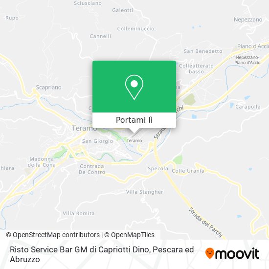 Mappa Risto Service Bar GM di Capriotti Dino