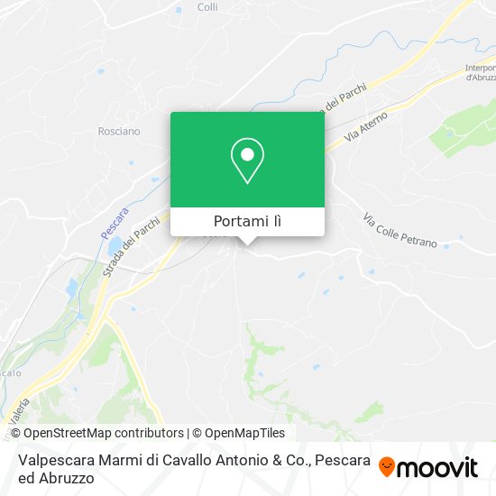 Mappa Valpescara Marmi di Cavallo Antonio & Co.