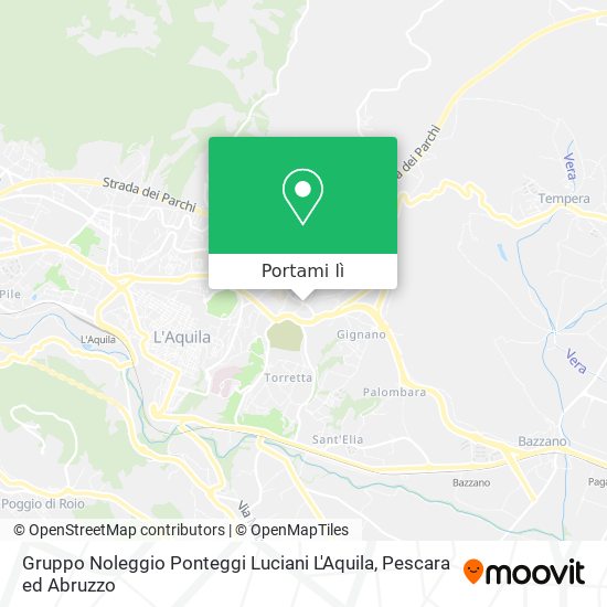 Mappa Gruppo Noleggio Ponteggi Luciani L'Aquila