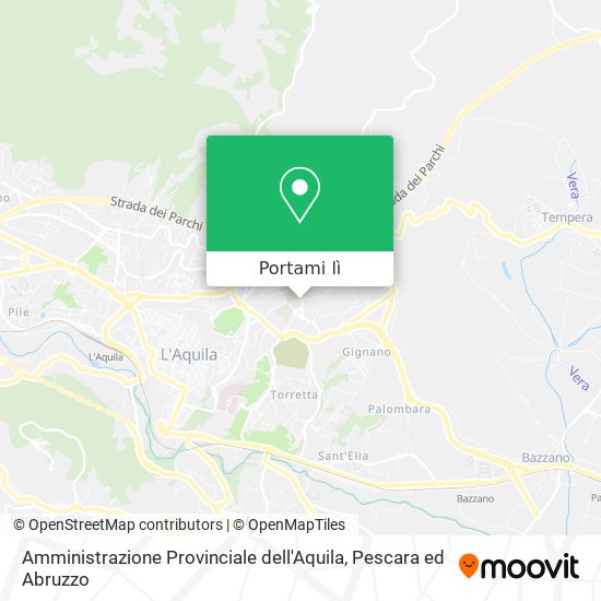 Mappa Amministrazione Provinciale dell'Aquila