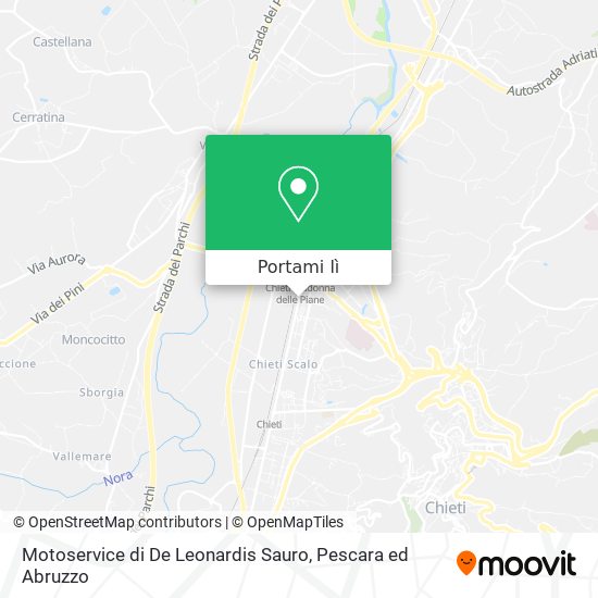 Mappa Motoservice di De Leonardis Sauro