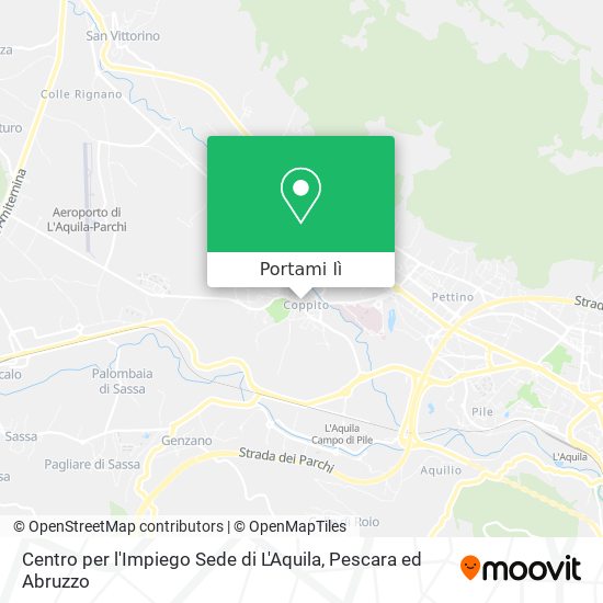 Mappa Centro per l'Impiego Sede di L'Aquila