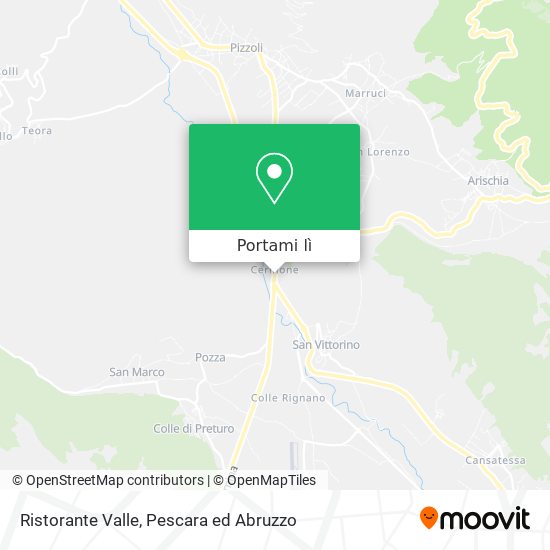 Mappa Ristorante Valle
