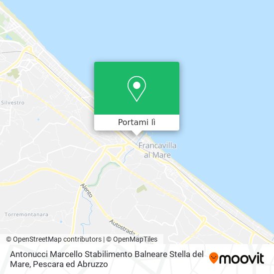 Mappa Antonucci Marcello Stabilimento Balneare Stella del Mare