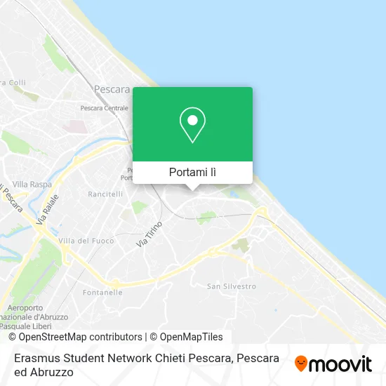 Mappa Erasmus Student Network Chieti Pescara