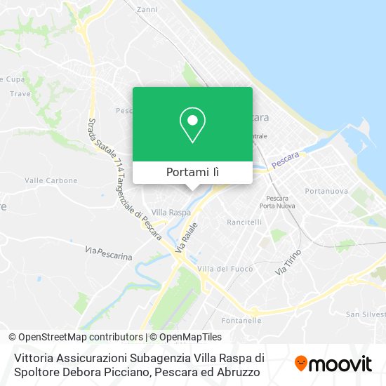 Mappa Vittoria Assicurazioni Subagenzia Villa Raspa di Spoltore Debora Picciano