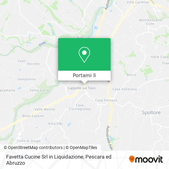 Mappa Favetta Cucine Srl in Liquidazione