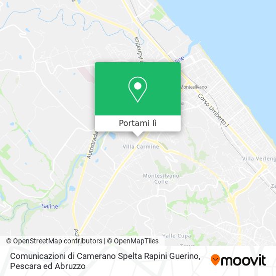 Mappa Comunicazioni di Camerano Spelta Rapini Guerino