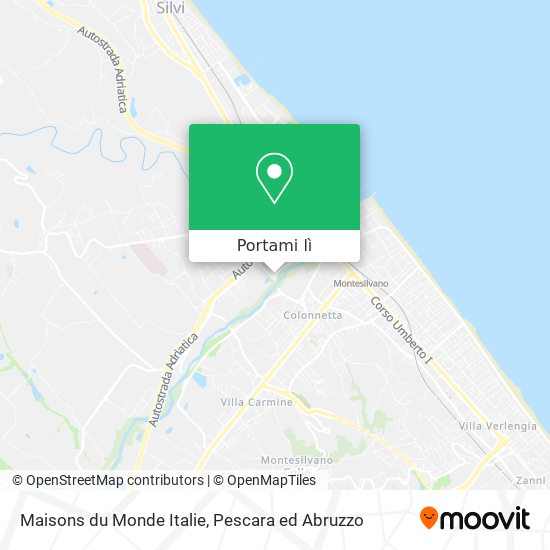 Mappa Maisons du Monde Italie