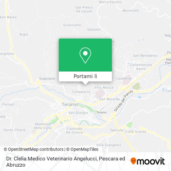Mappa Dr. Clelia Medico Veterinario Angelucci