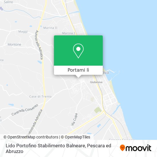 Mappa Lido Portofino Stabilimento Balneare