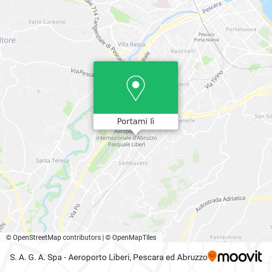 Mappa S. A. G. A. Spa - Aeroporto Liberi