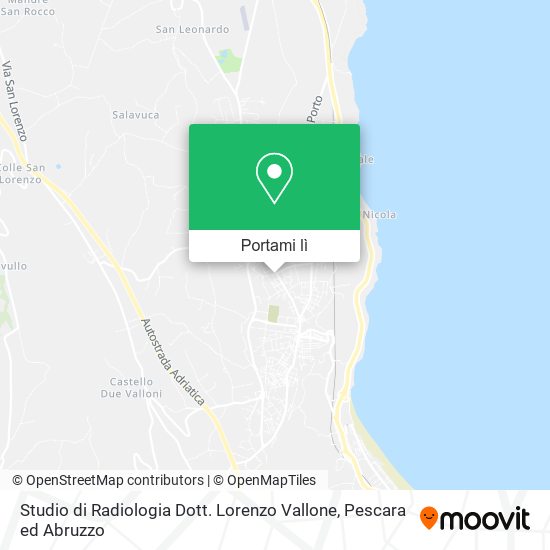 Mappa Studio di Radiologia Dott. Lorenzo Vallone