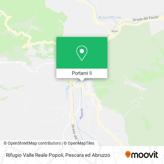 Mappa Rifugio Valle Reale Popoli