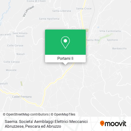 Mappa Saema. Societa' Aemblaggi Elettrici Meccanici Abruzzese