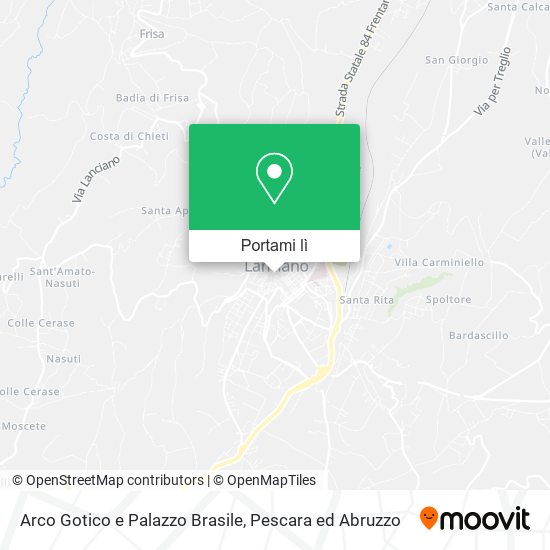 Mappa Arco Gotico e Palazzo Brasile