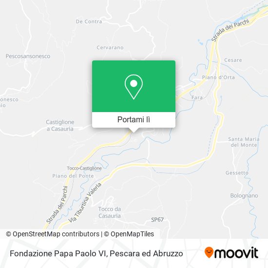 Mappa Fondazione Papa Paolo VI