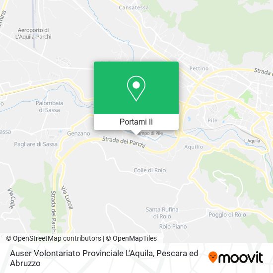 Mappa Auser Volontariato Provinciale L'Aquila