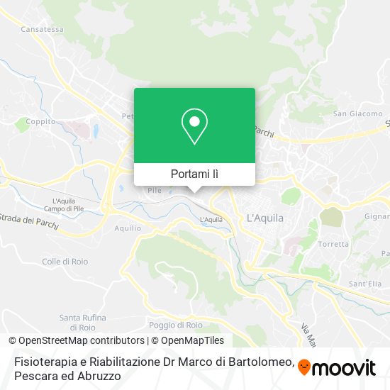 Mappa Fisioterapia e Riabilitazione Dr Marco di Bartolomeo