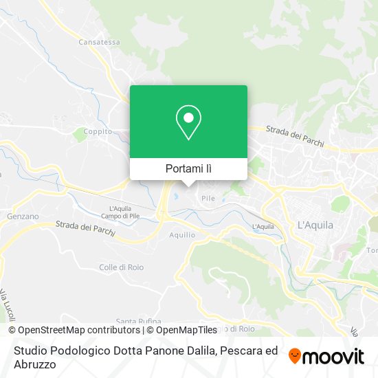 Mappa Studio Podologico Dotta Panone Dalila