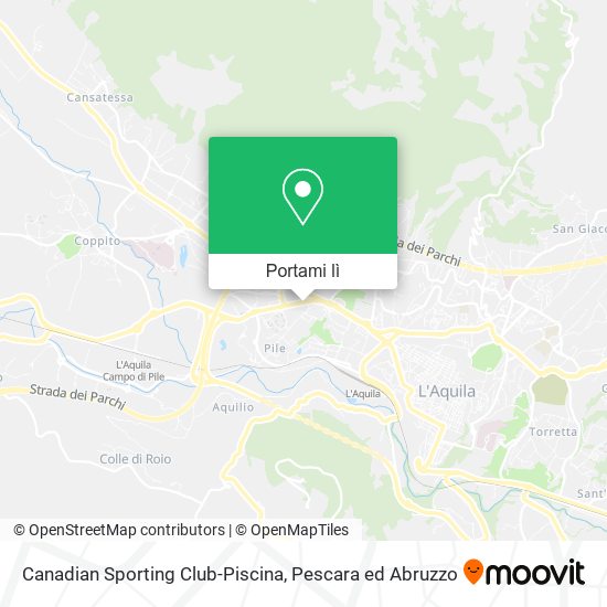 Mappa Canadian Sporting Club-Piscina