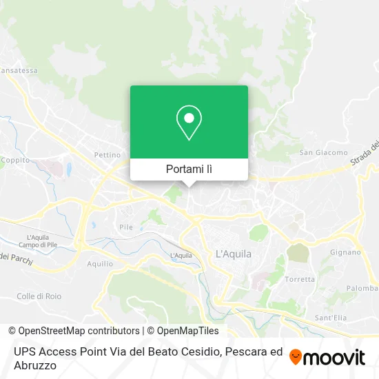 Mappa UPS Access Point Via del Beato Cesidio