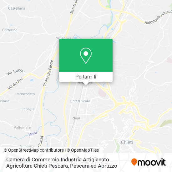Mappa Camera di Commercio Industria Artigianato Agricoltura Chieti Pescara
