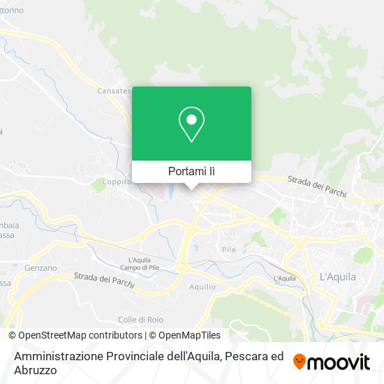 Mappa Amministrazione Provinciale dell'Aquila
