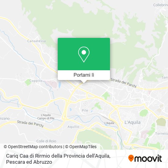 Mappa Cariq Caa di Rirmio della Provincia dell'Aquila