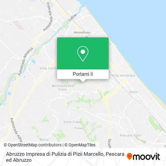 Mappa Abruzzo Impresa di Pulizia di Pizii Marcello