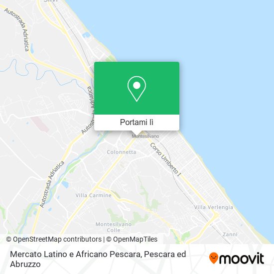 Mappa Mercato Latino e Africano Pescara