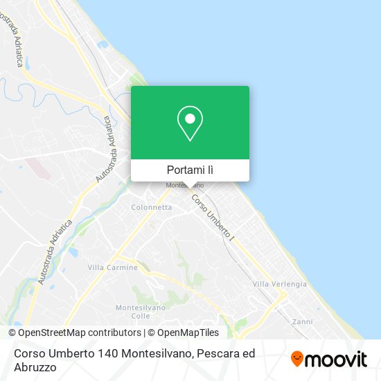 Mappa Corso Umberto 140 Montesilvano