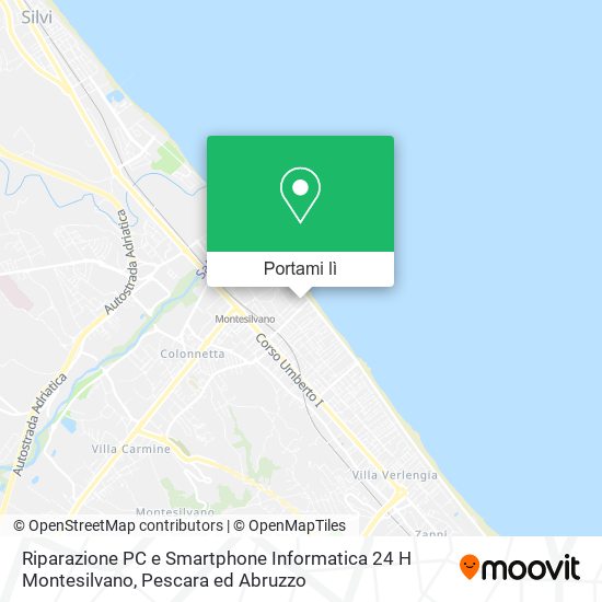 Mappa Riparazione PC e Smartphone Informatica 24 H Montesilvano