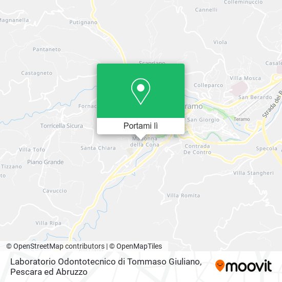 Mappa Laboratorio Odontotecnico di Tommaso Giuliano