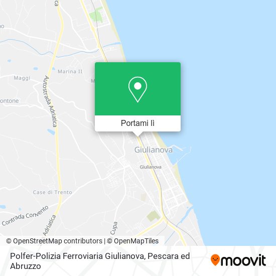 Mappa Polfer-Polizia Ferroviaria Giulianova