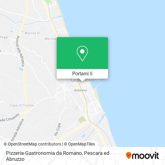 Mappa Pizzeria-Gastronomia da Romano