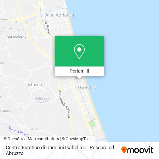 Mappa Centro Estetico di Damiani Isabella C.